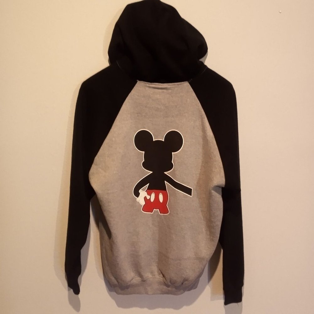 AMS Clothing Her King Men's XXL Hoodie Mickey Mouse Graphic Print Sweatshirt